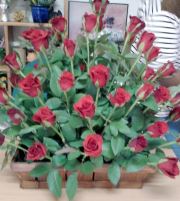 Basket red roses